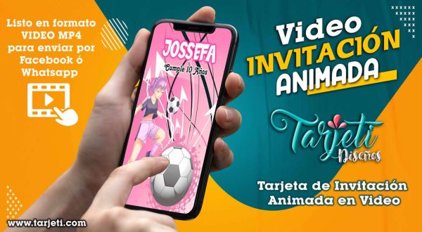 Video Invitación de Futbol Mujer en MP4