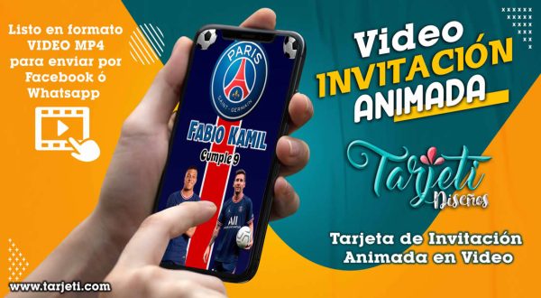 Video Invitación de Futbol PSG - Paris Saint Germain en MP4