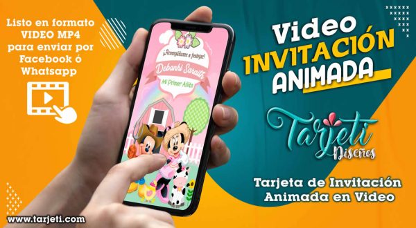 Video Invitación de Granja Minnie y Mickey en MP4