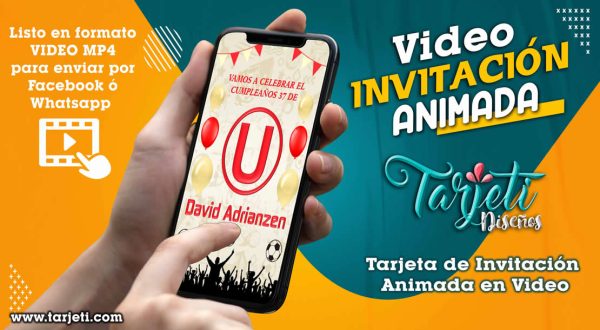 Video Invitación de Cumple Universitario de Deportes en MP4