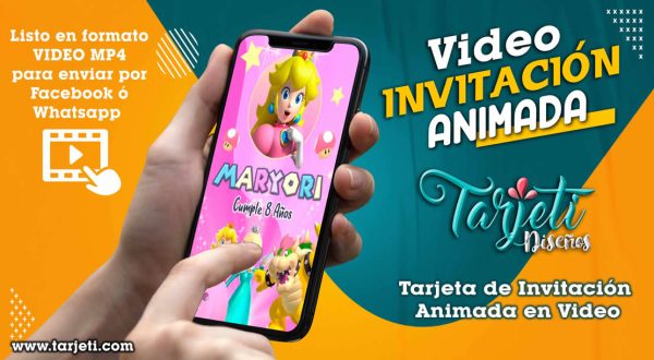 Video Invitación de Princesa Peach en MP4