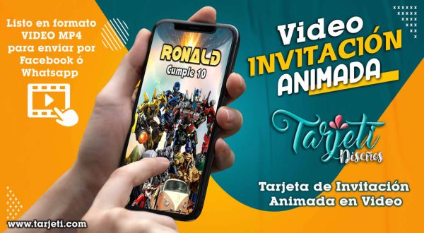 Video Invitación de Transformers El Despertar de las Bestias en MP4