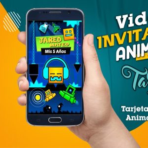 Video Invitación de Geometry Dash en MP4