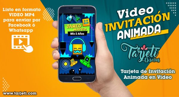 Video Invitación de Geometry Dash en MP4