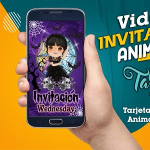 Video Invitación de Merlina Animada 02 en MP4