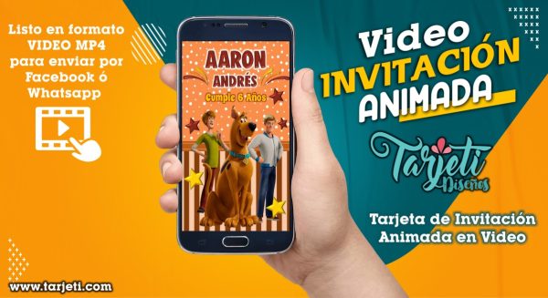 Video Invitación de Scooby Doo en MP4
