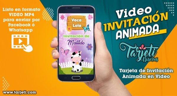 Video Invitación de Vaca Lola Animado en MP4
